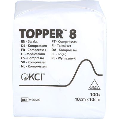 TOPPER 8 Non-Sterile Compresses, 10 x 10 cm, 100 ct