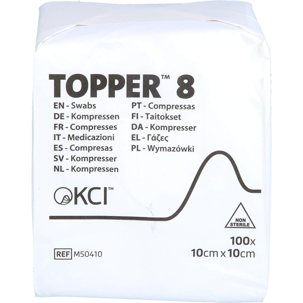 TOPPER 8 Non-Sterile Compresses, 10 x 10 cm, 100 ct