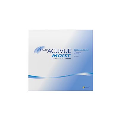 1-Day Acuvue Moist for Astigmatism, Toric Daily Disposable Contact Lenses, 90 Pack, BC 8.5 mm, DIA 14.50, CYL -0.75, Axis 160, +1.50 D