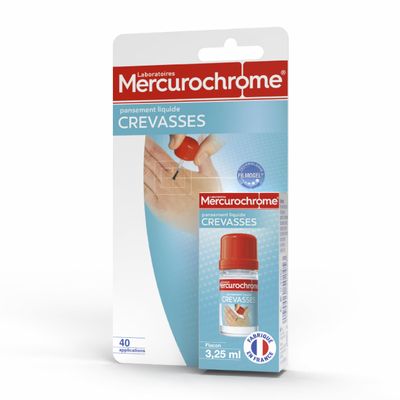 Mercurochrome Liquid Dressing for Cracked Hands, 3.25 mL