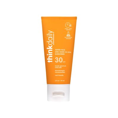THINK Sport Everyday Face Sunscreen, Naturally Tinted, Currant, 59 ml