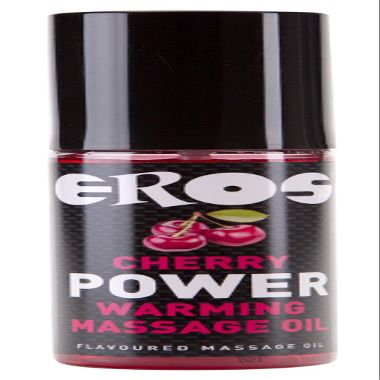 EROS Power Warming Massage Oil - Flavor: Cherry - 100 ml
