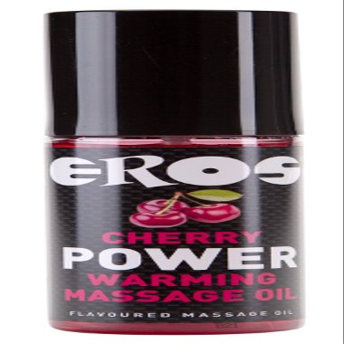 EROS Power Warming Massage Oil - Flavor: Cherry - 100 ml