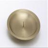 Communion Candle Holder with Spike, Matte Gold Brass Decorative Plate, 10 cm view 1