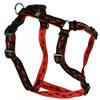 Feltmann Dog Harness – Black Soft Nylon with Red Paws, 60–80 cm Chest, 25 mm Width view 1