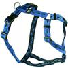 Feltmann Dog Harness - Blue Soft Nylon with Black Paws, 40–60 cm Girth, 15 mm Width view 1