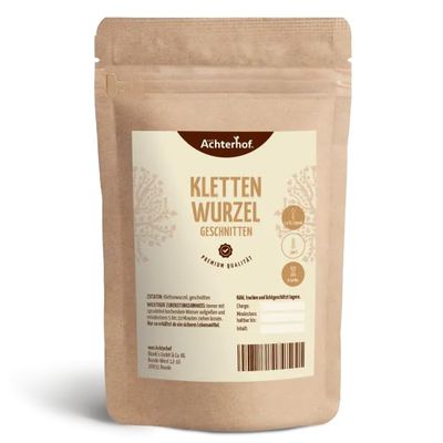 Cut Burdock Root 500 g | Dried, Finely Cut | Mildly Bitter, Harmonious Flavor | Ideal for Burdock Root Tea | vom Achterhof