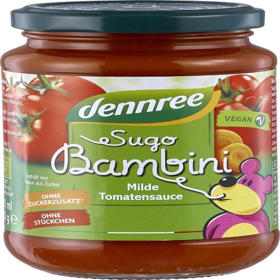 Organic Tomato Sauce Sugo Bambini, 2 x 350 g