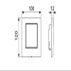 TECE Flat Urinal Cover Plate, Glossy White view 2