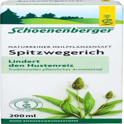 Schoenenberger Ribwort Plantain Organic Medicinal Plant Juice (2 x 200 ml)