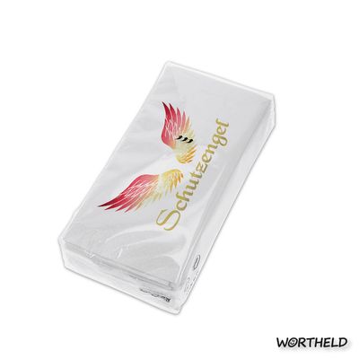 Wortheld 4-Ply Tissues, Guardian Angel Design, 10-Pack, White