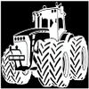 Samunshi Tractor Wall Decal for Children's Room or Playroom, 150 x 95 cm, White view 1