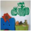 Samunshi Tractor Wall Decal for Children's Room or Playroom, 150 x 95 cm, White view 2