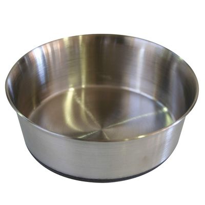 Croci C6059447 Stainless Steel Bowl with Rubber, 1.0 Litre, 16 cm