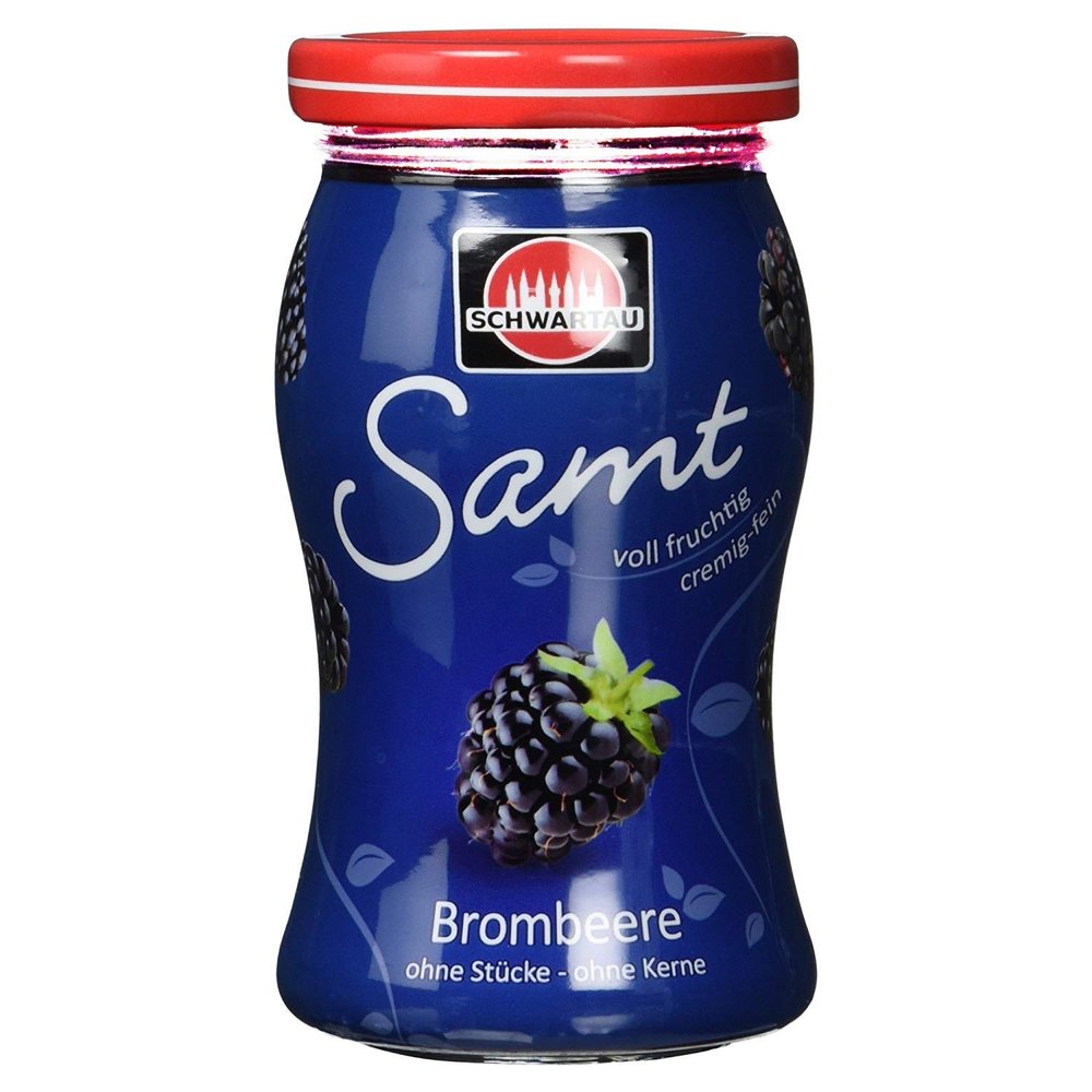 Schwartau Samt Blackberry Fruit Spread, Seedless & Smooth, 8-Pack (8 x 270 g)
