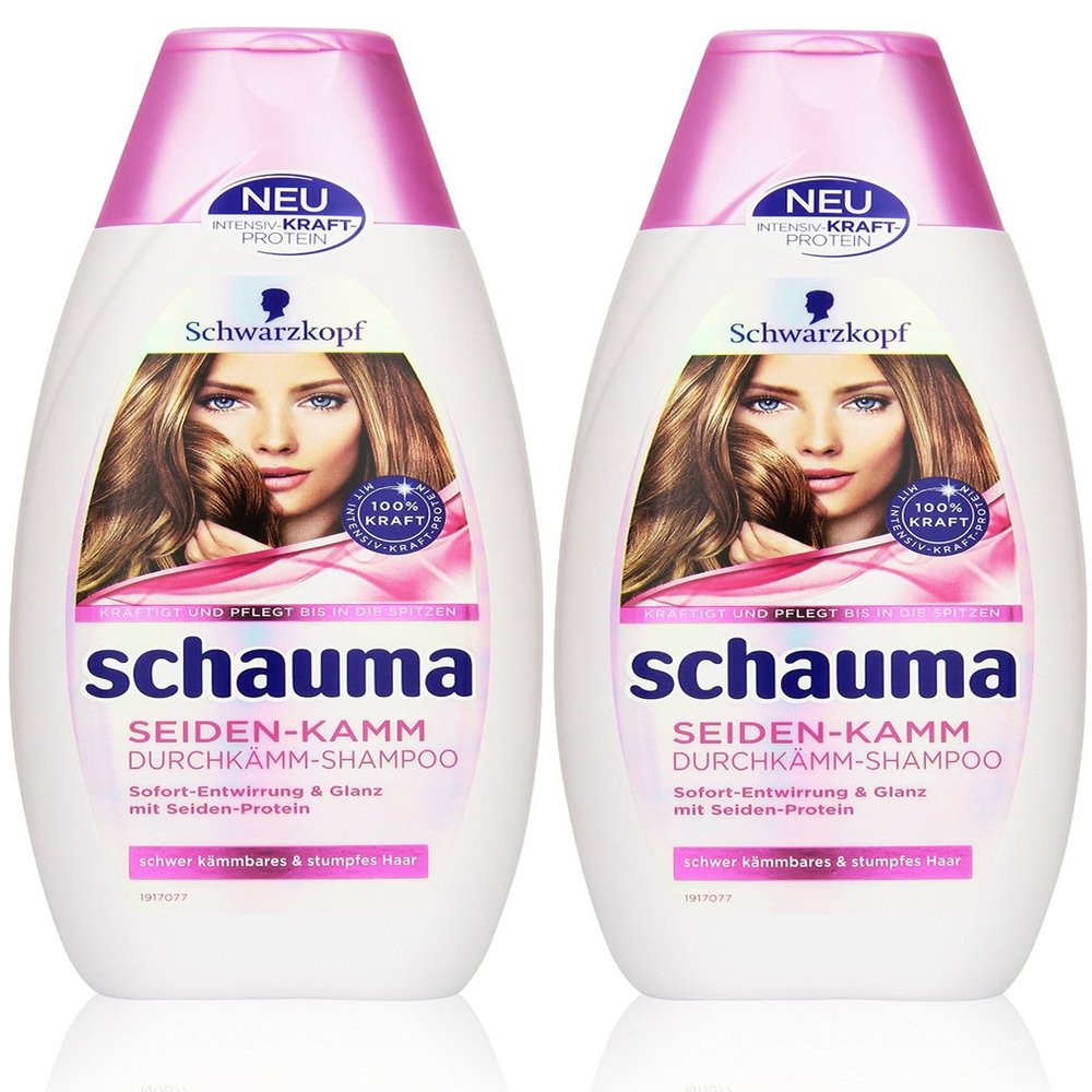 Schauma Silk Comb Detangling Shampoo, 2-Pack (2 x 400 ml)