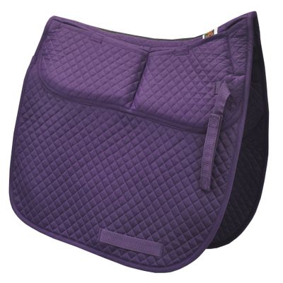 ECP Contoured Correction Dressage Saddle Pad with Adjustable Memory Foam Shims, Purple