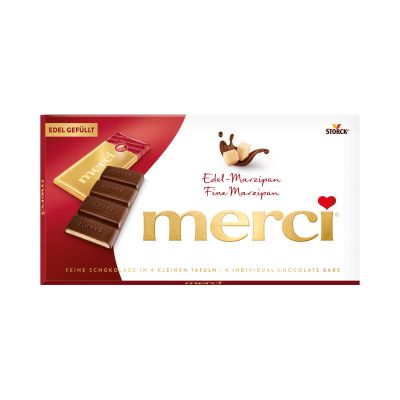 merci Fine Marzipan Chocolate Bar - 1 x 112 g (4 squares)