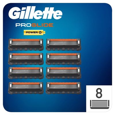 Gillette Fusion ProGlide Power Razor Blades for Men, 8 Count - Mailbox-Compatible Packaging