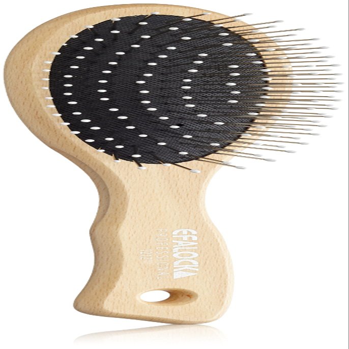 Efalock Oval Wire Brush with Nubs, 12-Row
