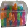 48 Reusable Multicolor Plastic Ice Cubes with Freezer Box and Wooden Tongs view 2