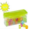48 Reusable Multicolor Plastic Ice Cubes with Freezer Box and Wooden Tongs view 3