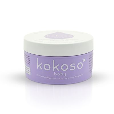 Kokoso Baby Organic Coconut Oil - Moisturizing 100% Natural Baby Oil for Baby Massage, Dry, Sensitive and Normal Baby Skin - 168 g