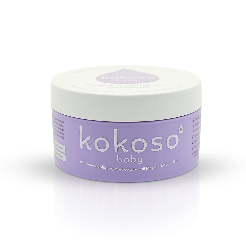 Kokoso Baby Organic Coconut Oil - Moisturizing 100% Natural Baby Oil for Baby Massage, Dry, Sensitive and Normal Baby Skin - 168 g
