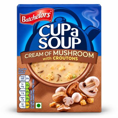 Batchelors Cream of Mushroom Soup with Croutons, 99 g, 4 Pack