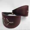 Greyhound Leather Collar with Cubic Zirconia, Brown, 44–53 cm Neck view 2
