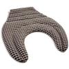 Neck Crescent Pillow with Back Section – Blue-White Organic Cotton view 1