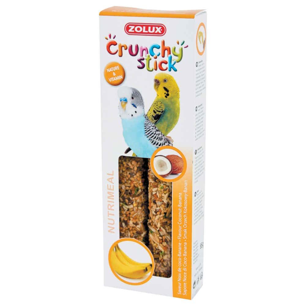Zolux Crunchy Stick Treat for Budgies, Coconut/Banana, 85 g