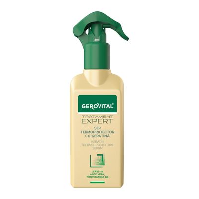 Gerovital Expert Treatment Heat Protection Serum with Keratin & Aloe Vera, 150 ml