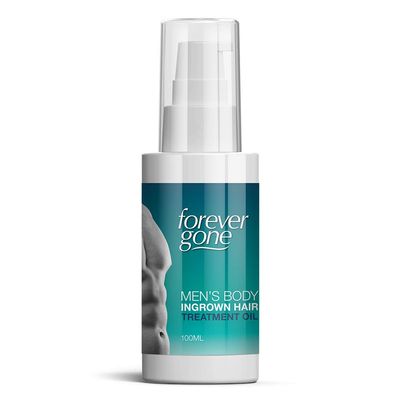 FOREVER GONE Men's Body Ingrown Hair Treatment Oil for Waxing and Shaving