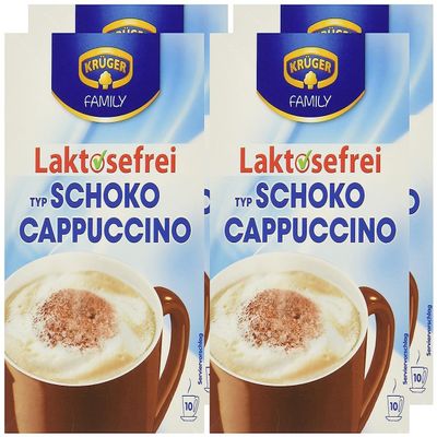 KRÜGER Chocolate Cappuccino, Lactose-Free, 4-Pack (4 x 10 x 15 g)