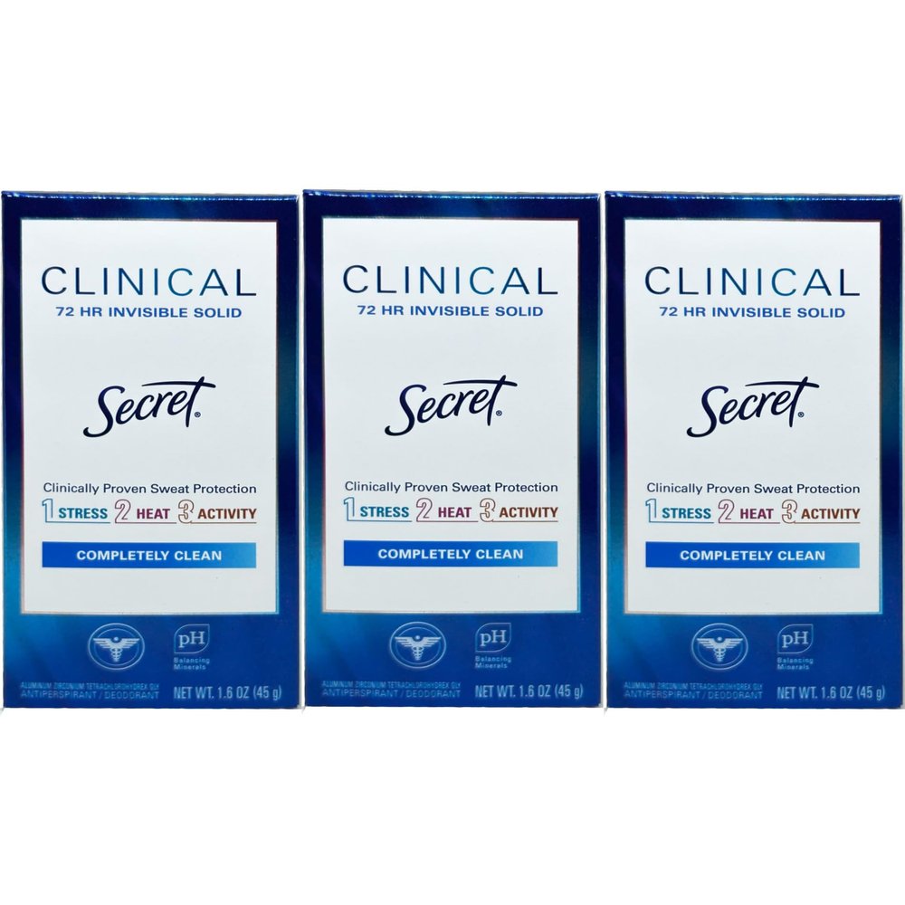 Secret Clinical Strength Smooth Solid Women's Antiperspirant & Deodorant, Sensitive Hypoallergenic, 1