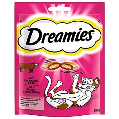 Dreamies Cat Treats Beef, 3 Packs (3 x 60 g)