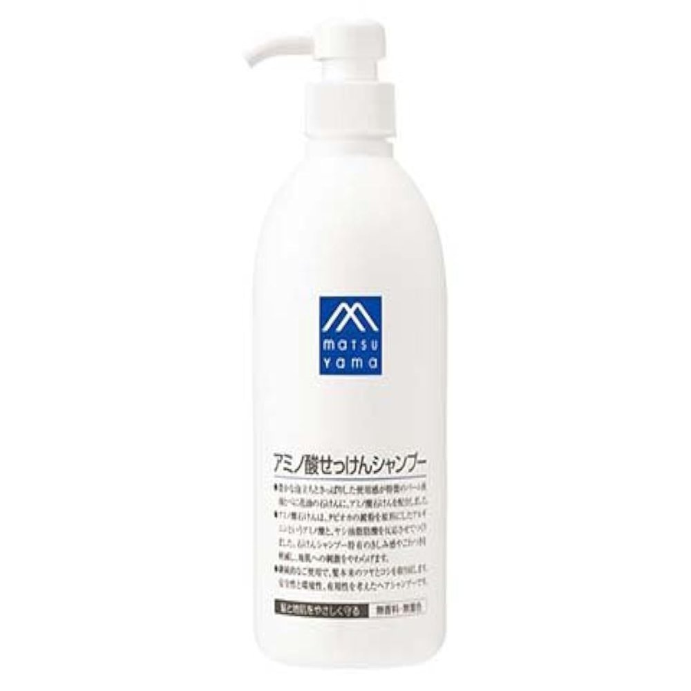 Matsuyama M-mark Amino Acid Hair Shampoo, 600 ml (Green Tea Set)
