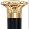 Royal RC Canes Replica of Bat Masterson Cane, Brass Handle, Black view 1