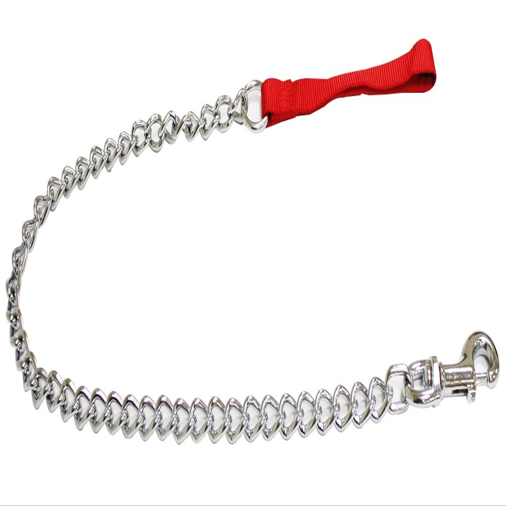 Croci C5079527 Nylon Leash with Chain, 1 m x 3 mm, Red