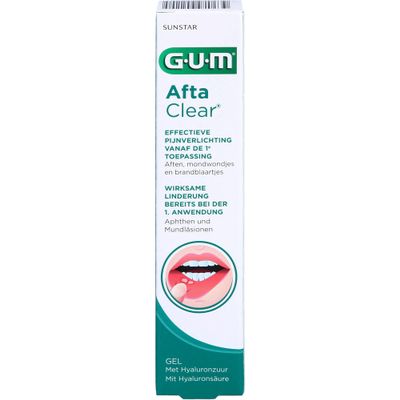 GUM Afta Clear Gel for Canker Sores and Oral Lesions, 10 ml