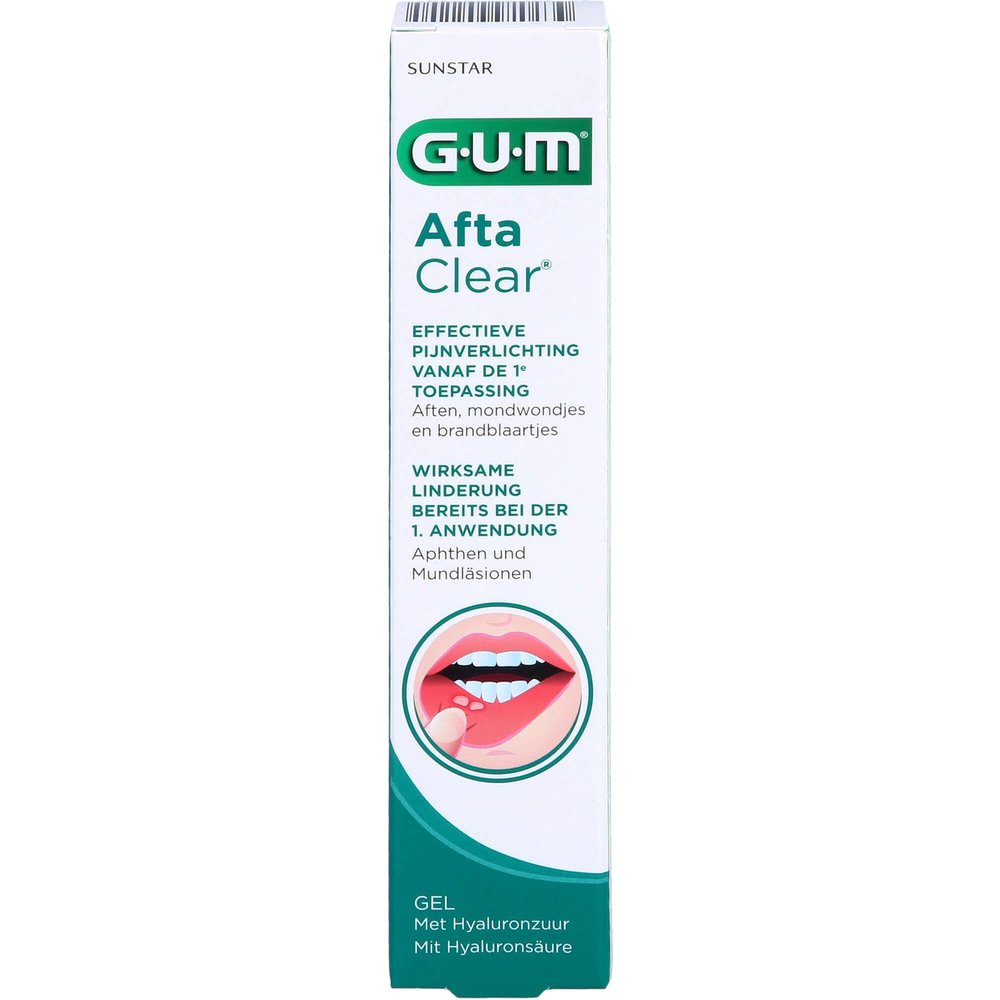 GUM Afta Clear Gel for Canker Sores and Oral Lesions, 10 ml