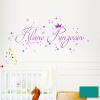 Wall Decal Little Princess Stars Baby Crown M1685 – Turquoise, XL view 1