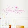 Wall Decal Little Princess Stars Baby Crown M1685 – Turquoise, XL view 3