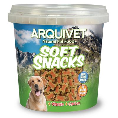 Arquivet Soft Snacks for Dogs, Salmon and Rice Duo Bones, 800 g
