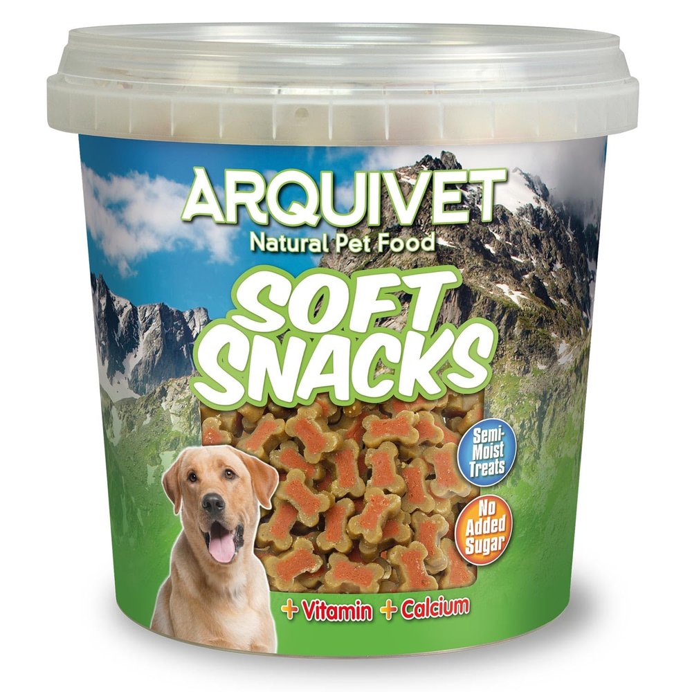 Arquivet Soft Snacks for Dogs, Salmon and Rice Duo Bones, 800 g