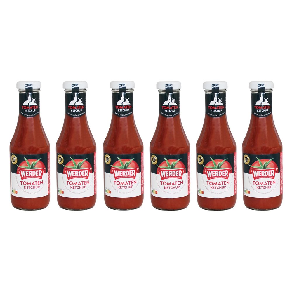 Werder Tomato Ketchup, 6-Pack (6 x 450 ml)