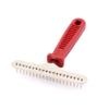 Sourcing Map Plastic Handle Pet Dog Grooming Rake Brush, Red view 1