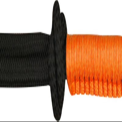 EKKIA Ethological Fun Colour Rope Halter + Lead Rope, Full Size, Black/Neon Orange