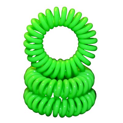 Miya 3-Piece Set of High-Quality Light Green Spiral Hair Ties